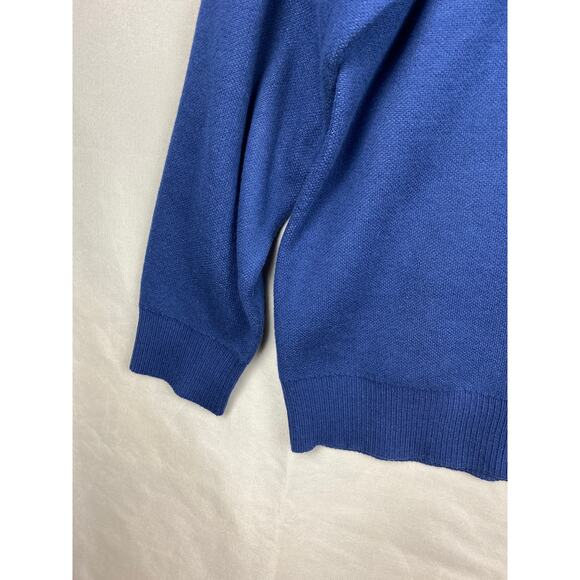 NWT Womens Harper & Ivy New York Sweater size XL Navy Pullover Preppy Spellout - Picture 3 of 10